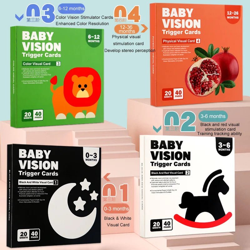 Baby Visual Stimulation Flash Cards - RainbowTDM