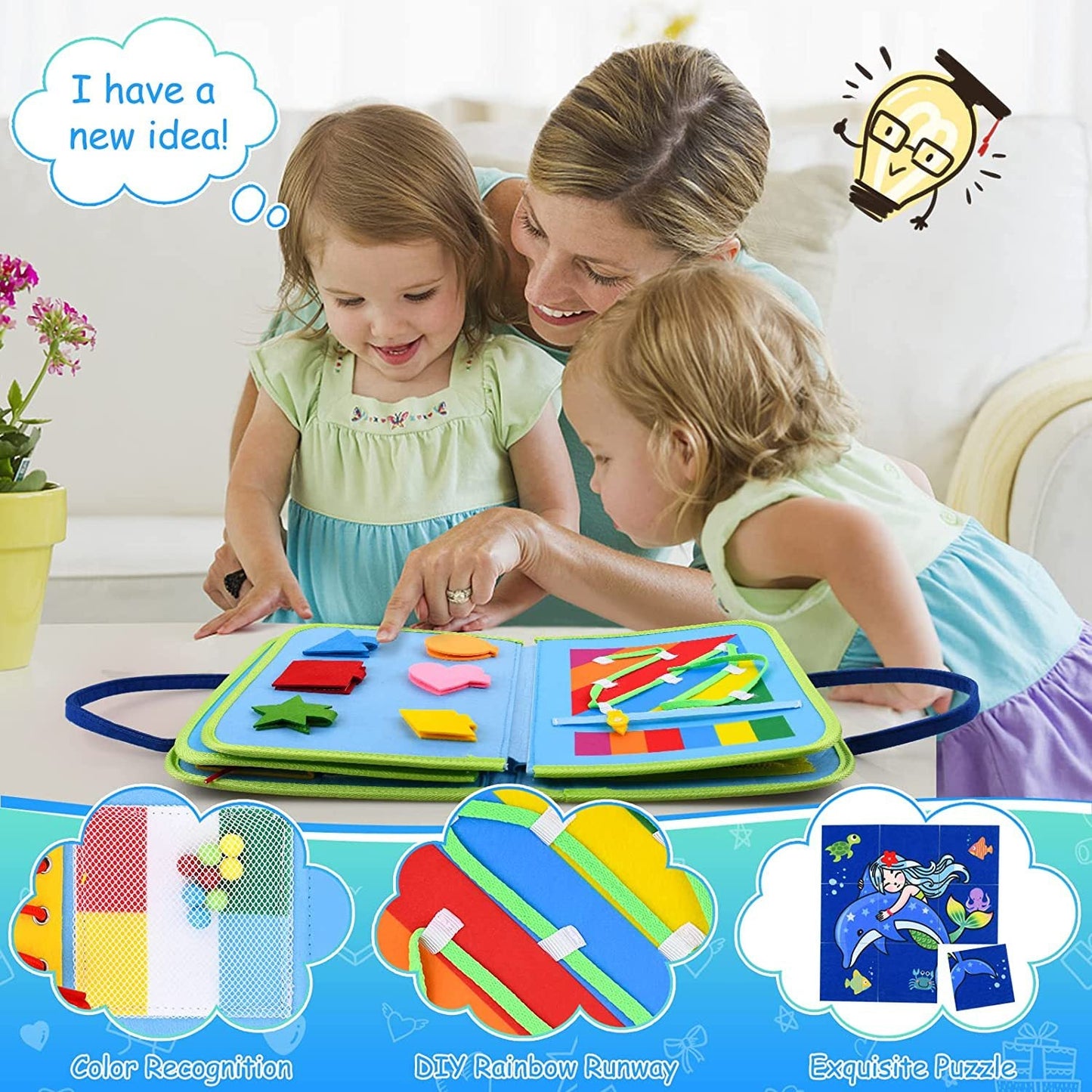 Learning Board For 3 Year Old | Felt Learning Fun | RainbowTDM™