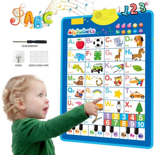 Interactive Learning Poster (alphabet, animals, numbers, planets, etc.) - RainbowTDM