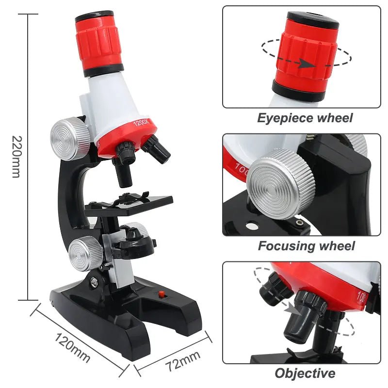 Mini Scientist Microscope Kit - with top standard magnification! - RainbowTDM