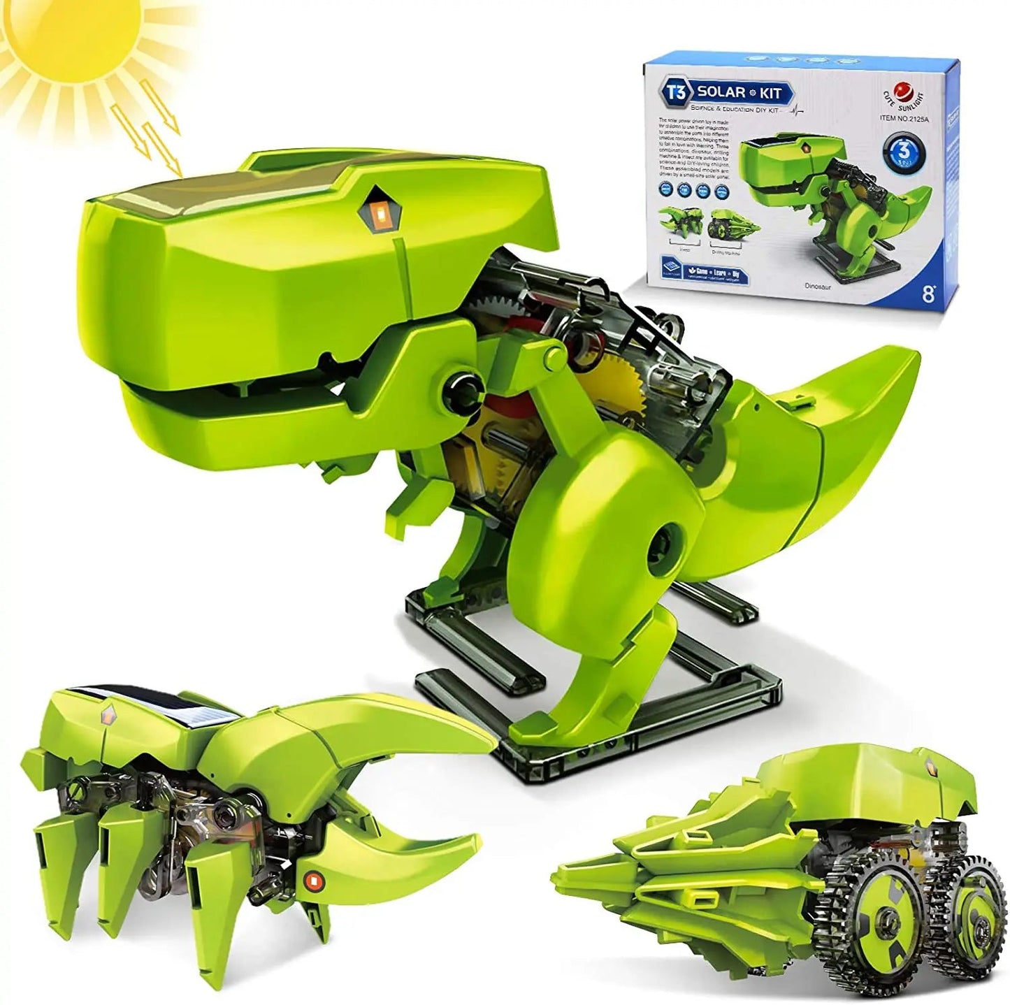 Solar Powered Toy Kits - cars, robots, dinosaurs and space fleets! - RainbowTDM