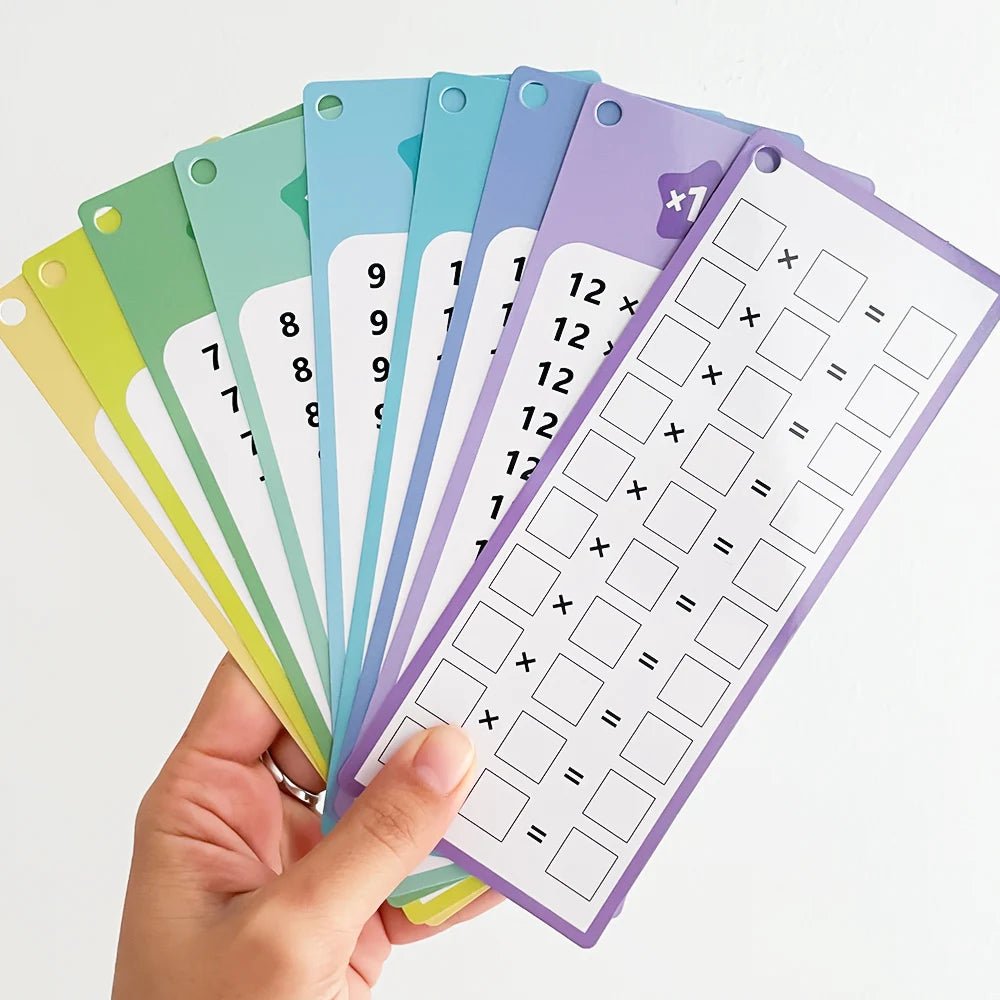 Wipeable Times Table Cards - RainbowTDM