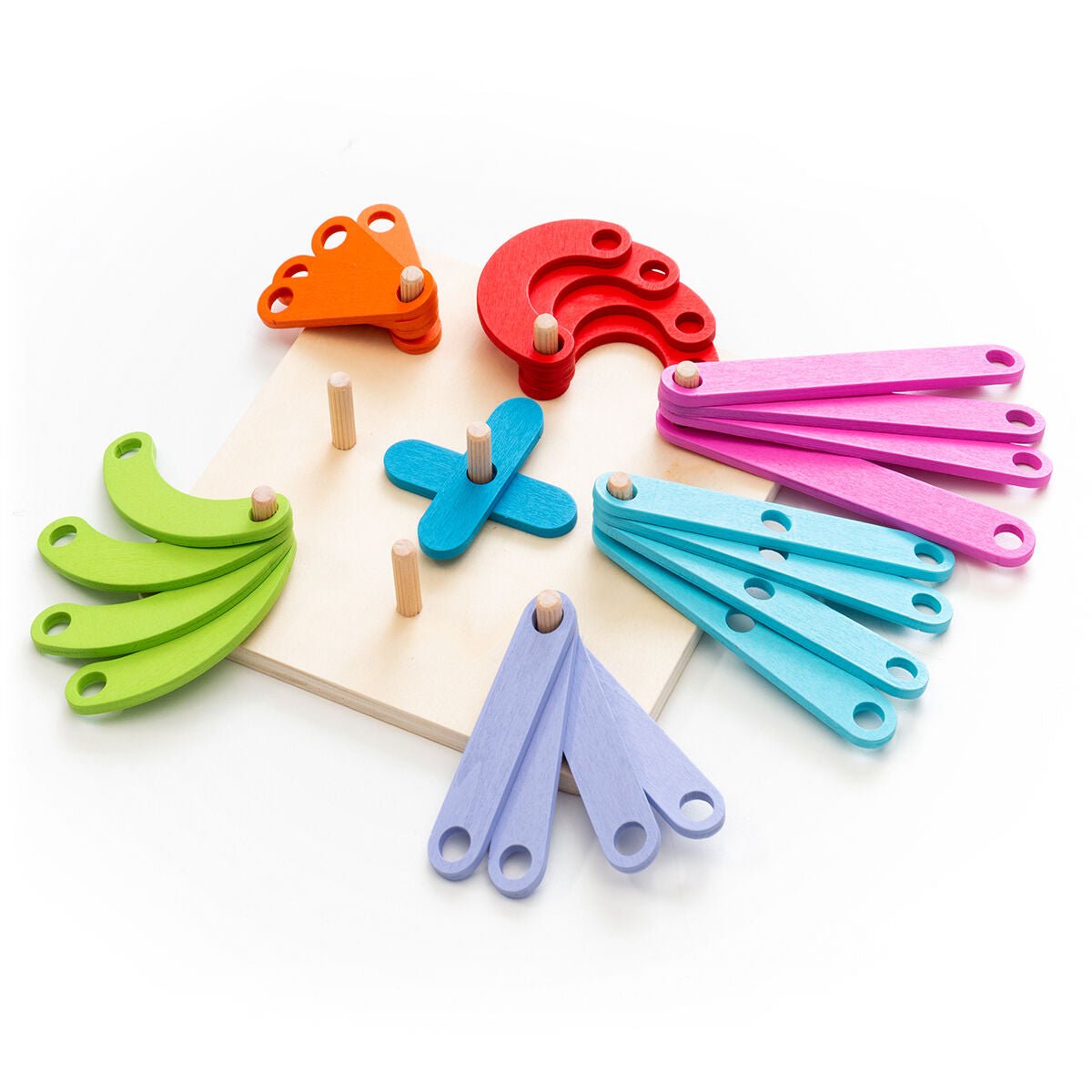 Wooden Set for Making Letters and Numbers - RainbowTDM