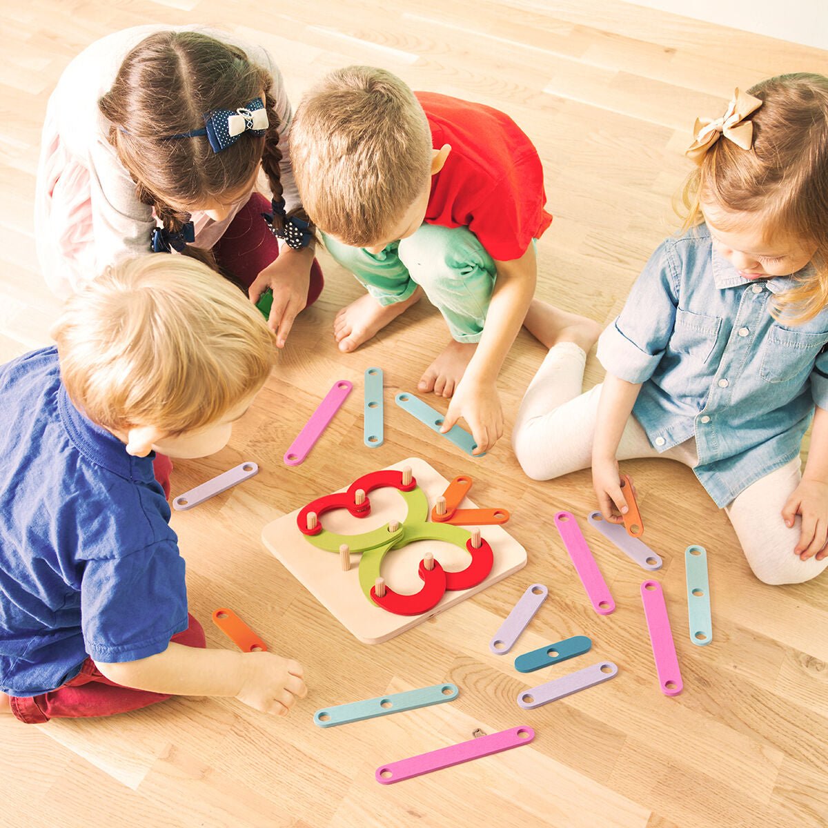 Wooden Set for Making Letters and Numbers - RainbowTDM